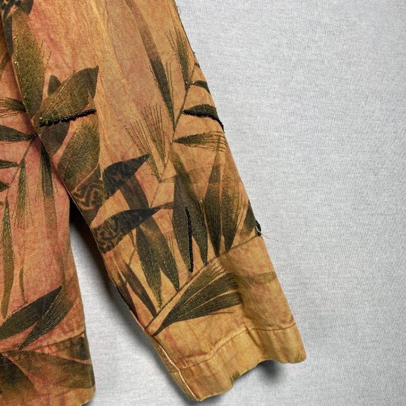 VTG Chico's Design Palm Leaf Denim Jacket, 12 - Picture 8 of 10
